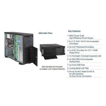 Supermicro Supermicro SC743TQ-865B Chassis - Rack-mountable - Black CSE-743TQ-865B